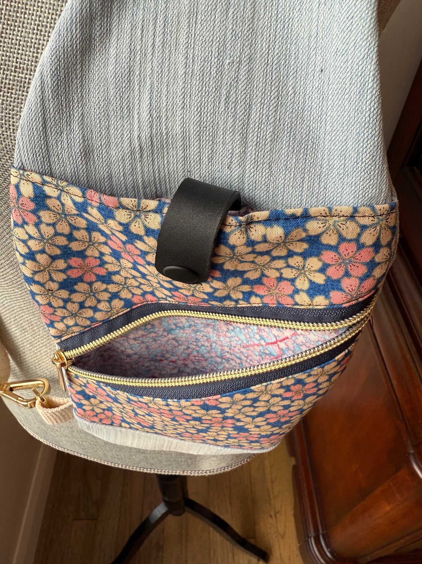 Mini Traveller Sling | Upcycled Denim and Hand-Selected Japanese Fabrics