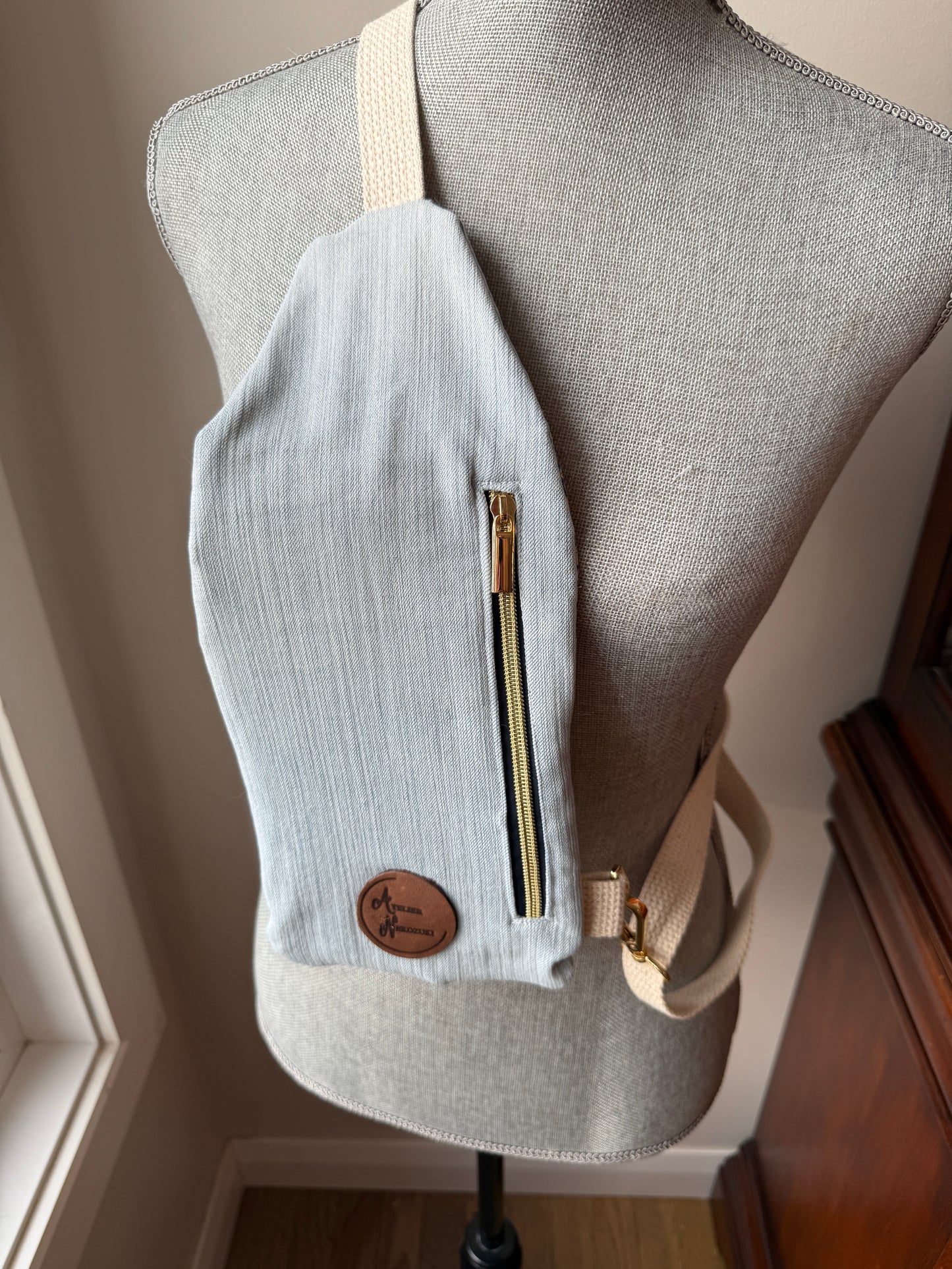 Mini Traveller Sling | Upcycled Denim and Hand-Selected Japanese Fabrics