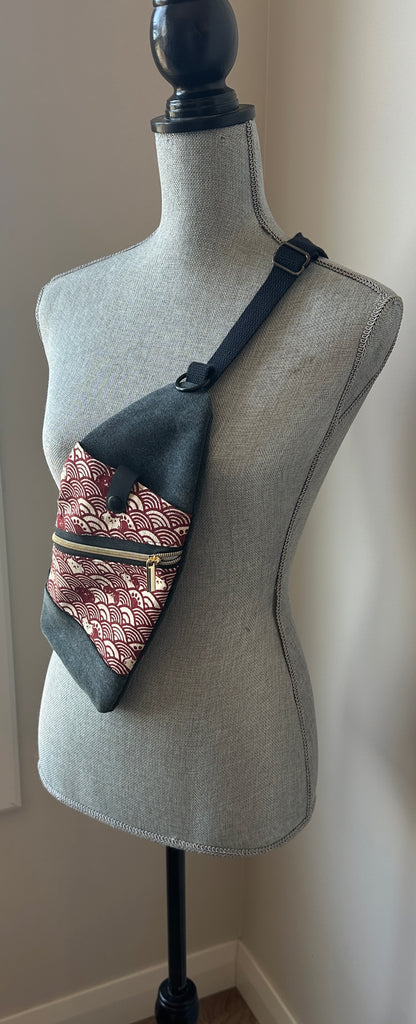 Mini Traveller Sling | Upcycled Denim and Hand-Selected Japanese Fabrics