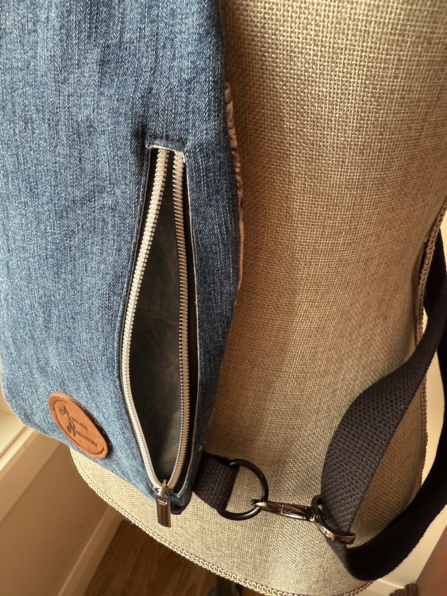 Mini Traveller Sling | Upcycled Denim and Hand-Selected Japanese Fabrics