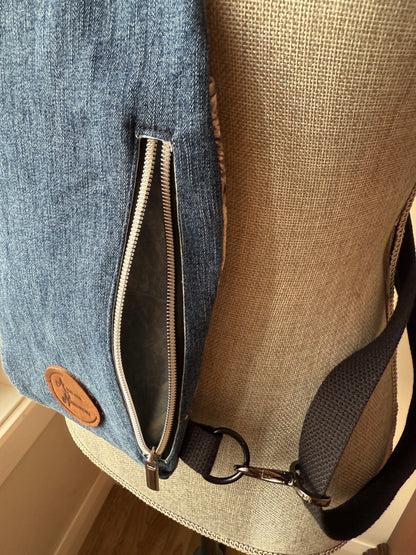 Mini Traveller Sling | Upcycled Denim and Hand-Selected Japanese Fabrics