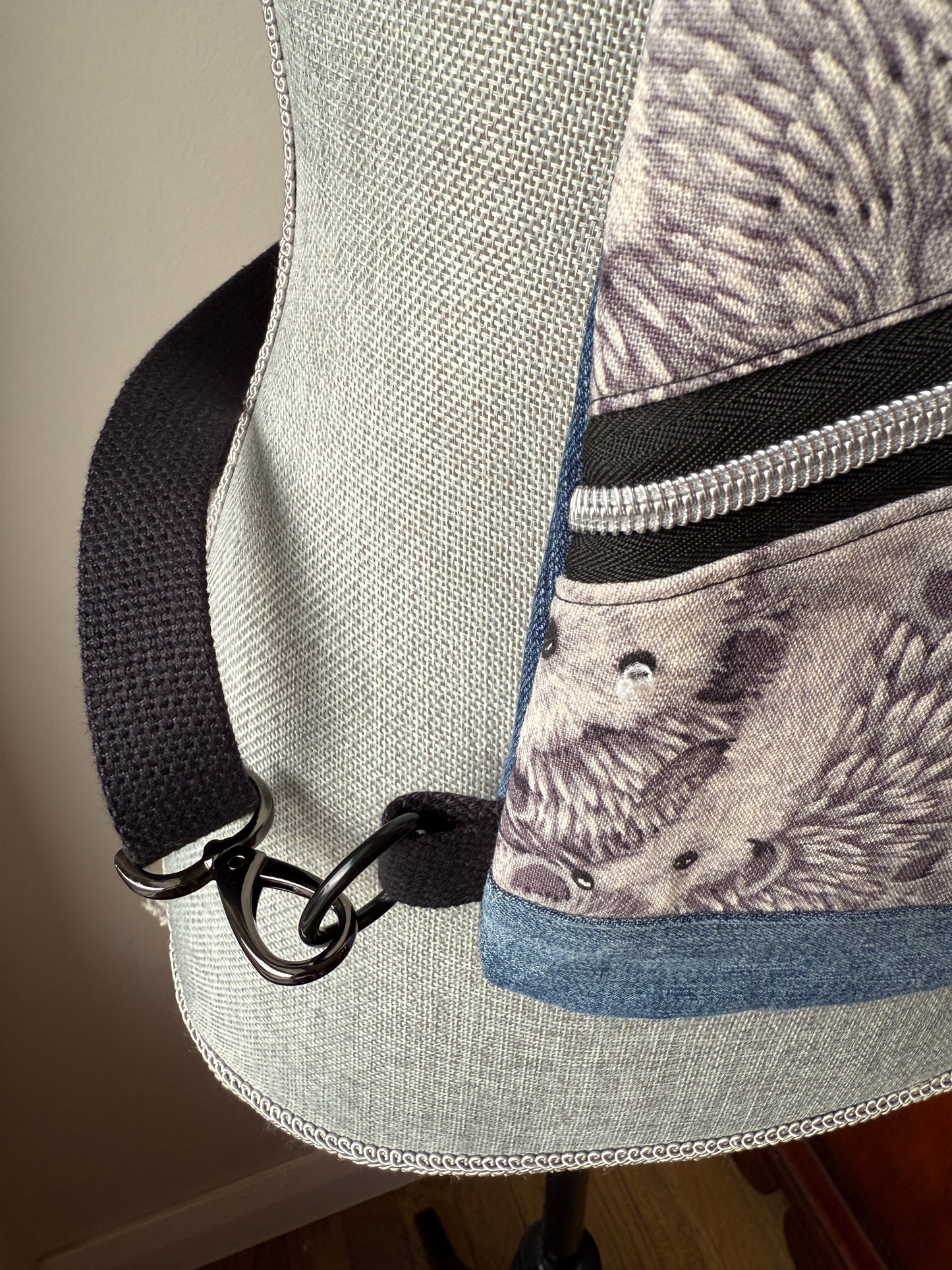 Mini Traveller Sling | Upcycled Denim and Hand-Selected Japanese Fabrics