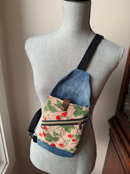 Mini Traveller Sling | Upcycled Denim and Hand-Selected Japanese Fabrics