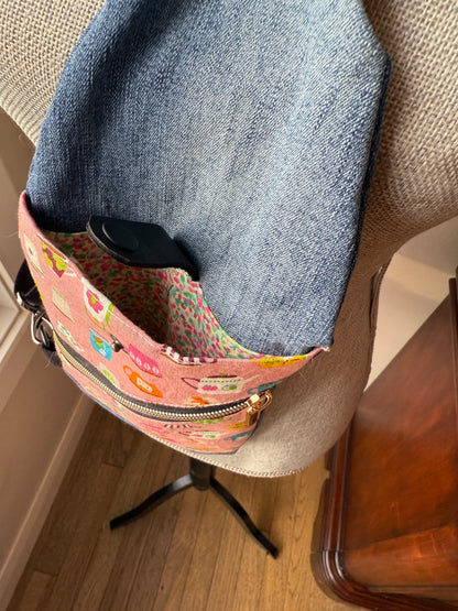 Mini Traveller Sling | Upcycled Denim and Hand-Selected Japanese Fabrics