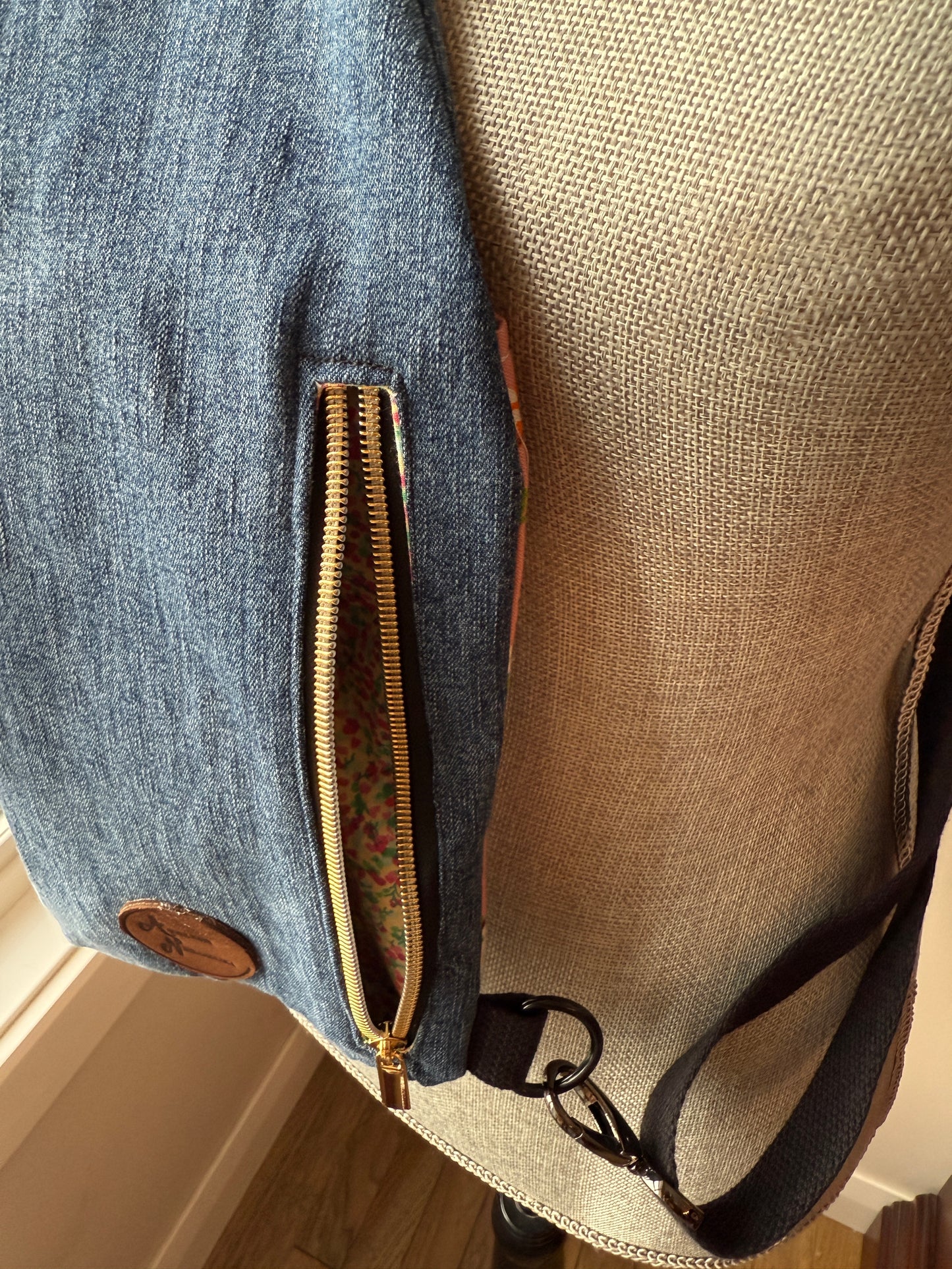 Mini Traveller Sling | Upcycled Denim and Hand-Selected Japanese Fabrics