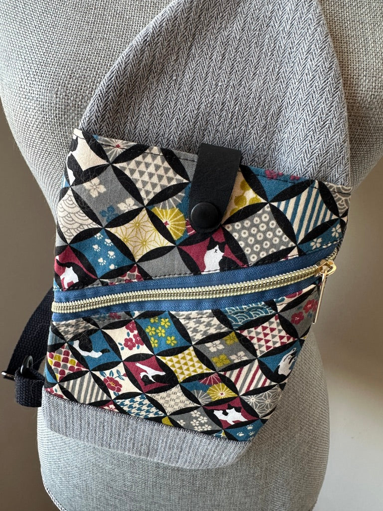 Mini Traveller Sling | Upcycled Denim and Hand-Selected Japanese Fabrics