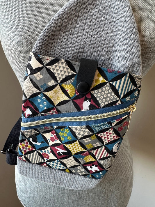 Mini Traveller Sling | Upcycled Denim and Hand-Selected Japanese Fabrics