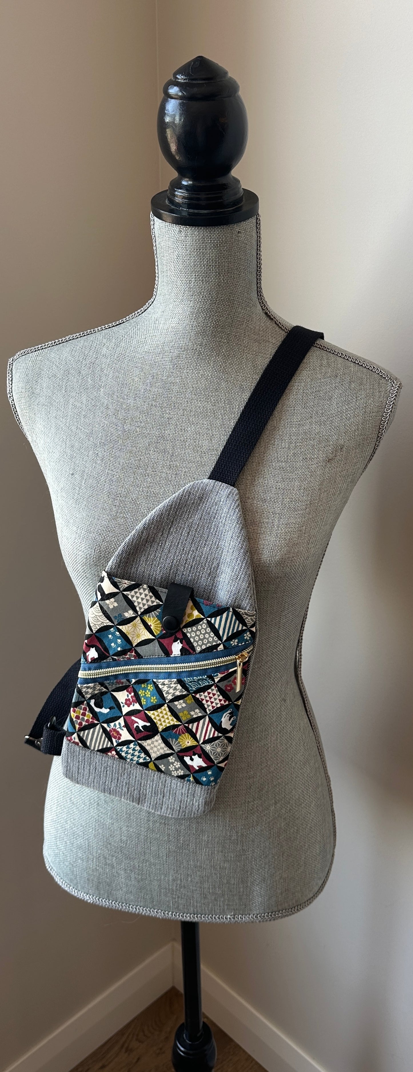 Mini Traveller Sling | Upcycled Denim and Hand-Selected Japanese Fabrics