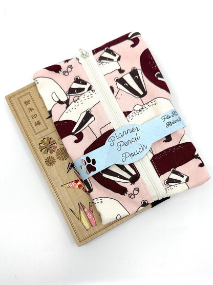 Planner Pencil Pouch | Pouch to Fit A5 Journals Made in Canada from Hand-Selected Japanese Fabrics