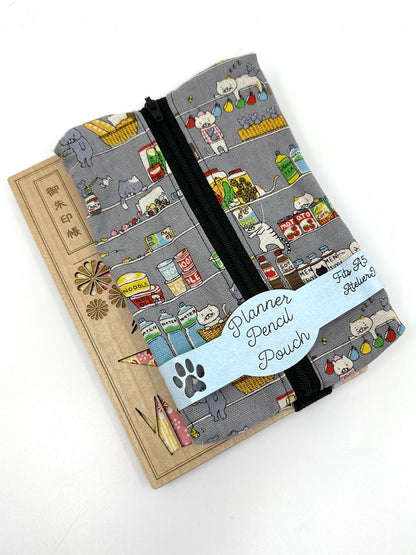 Planner Pencil Pouch | Pouch to Fit A5 Journals Made in Canada from Hand-Selected Japanese Fabrics