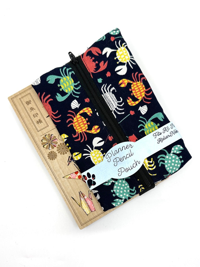 Planner Pencil Pouch | Pouch to Fit A5 Journals Made in Canada from Hand-Selected Japanese Fabrics