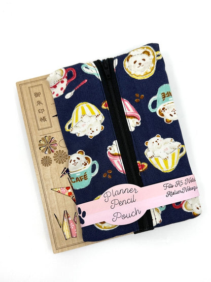 Planner Pencil Pouch | Pouch to Fit A5 Journals Made in Canada from Hand-Selected Japanese Fabrics