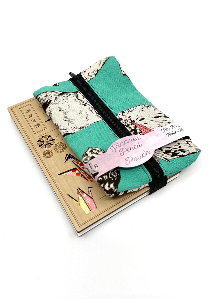 Planner Pencil Pouch | Pouch to Fit A5 Journals Made in Canada from Hand-Selected Japanese Fabrics