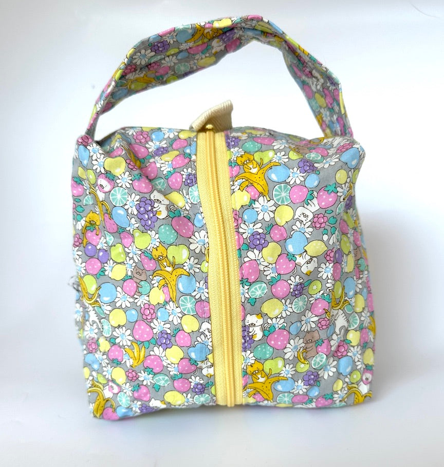 Small Box Bag | Cats | Japanese Fabrics from Japan, Bags Made in Alberta, Canada