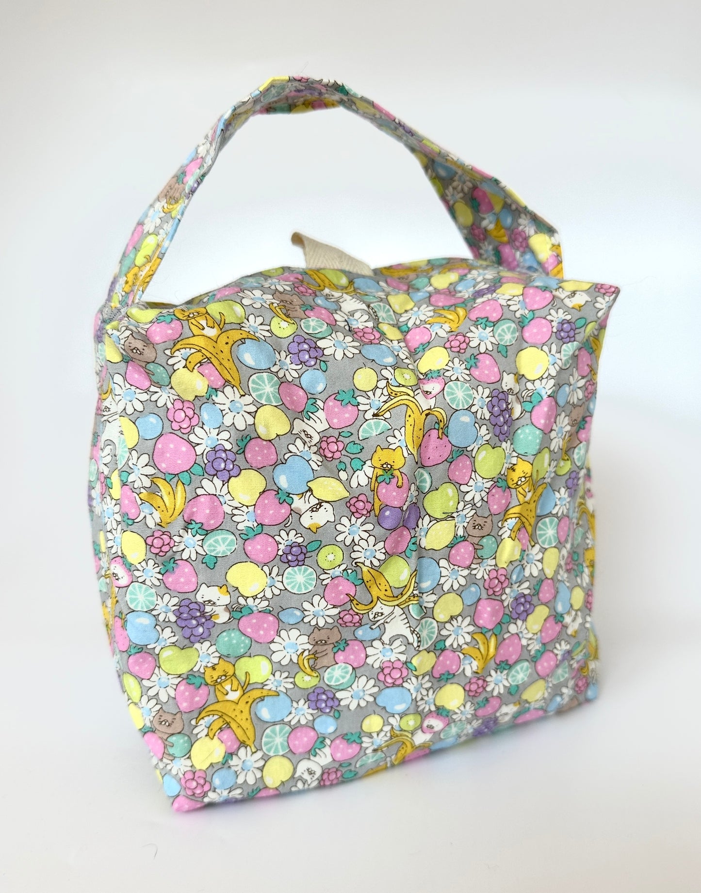 Small Box Bag | Cats | Japanese Fabrics from Japan, Bags Made in Alberta, Canada