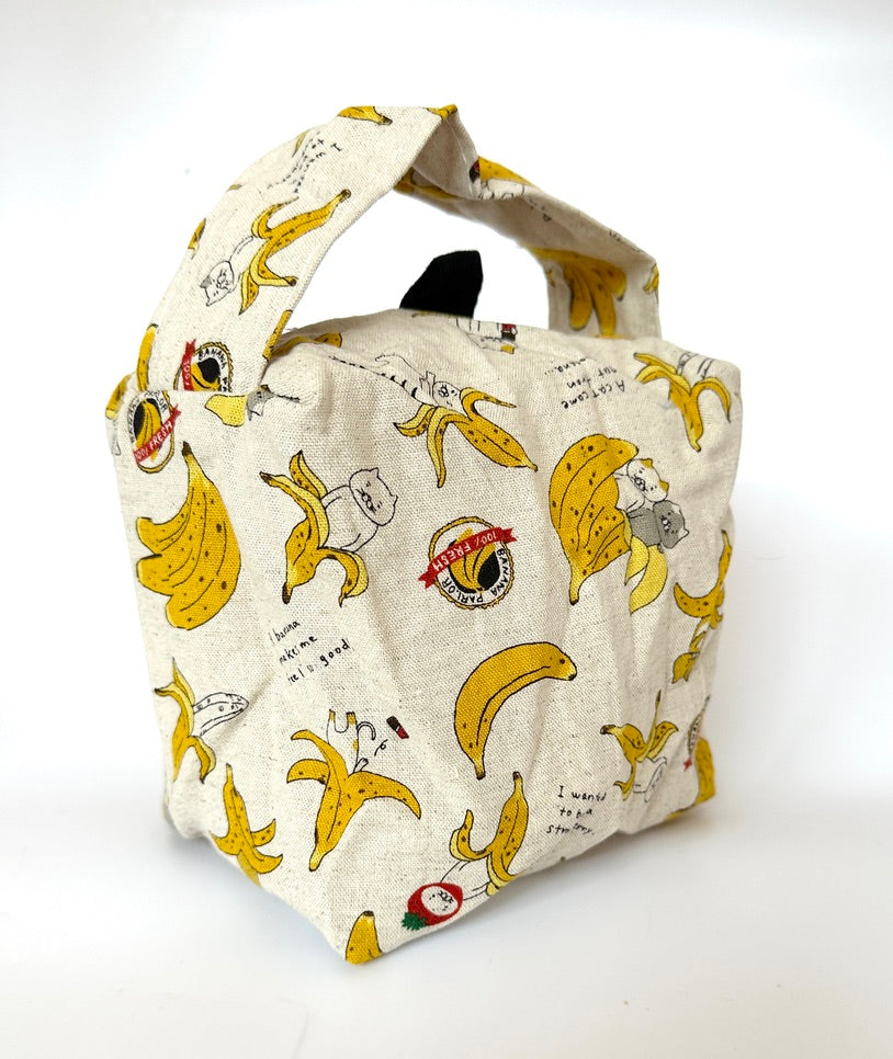 Small Box Bag | Cats | Japanese Fabrics from Japan, Bags Made in Alberta, Canada