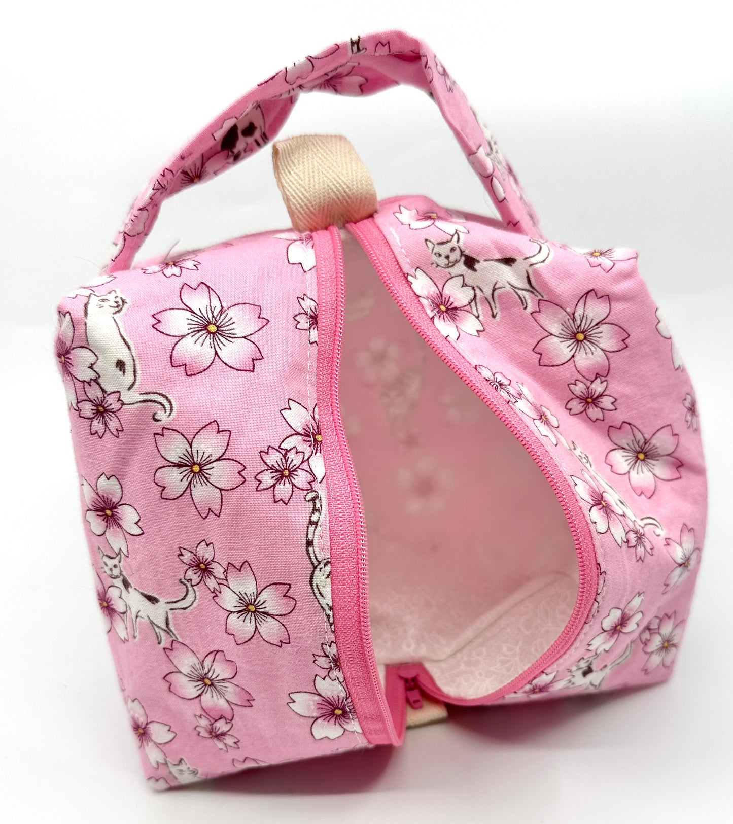 Small Box Bag | Cats | Japanese Fabrics from Japan, Bags Made in Alberta, Canada