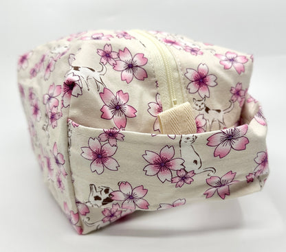 Small Box Bag | Cats | Japanese Fabrics from Japan, Bags Made in Alberta, Canada