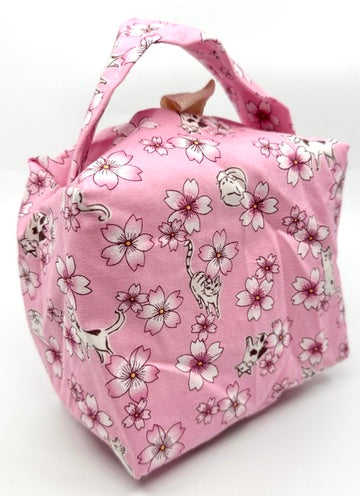 Small Box Bag | Cats | Japanese Fabrics from Japan, Bags Made in Alberta, Canada