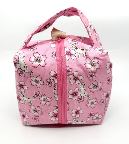 Small Box Bag | Cats | Japanese Fabrics from Japan, Bags Made in Alberta, Canada