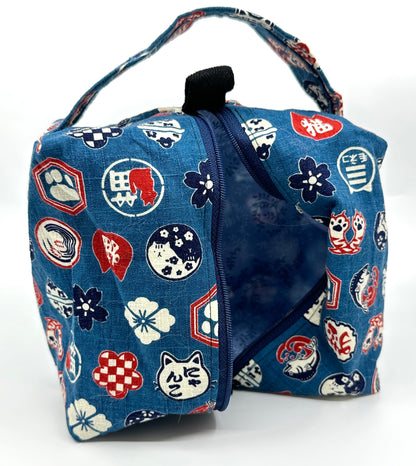 Small Box Bag | Cats | Japanese Fabrics from Japan, Bags Made in Alberta, Canada