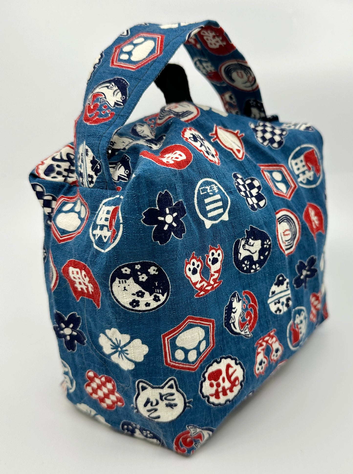 Small Box Bag | Cats | Japanese Fabrics from Japan, Bags Made in Alberta, Canada