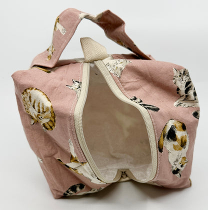 Small Box Bag | Cats | Japanese Fabrics from Japan, Bags Made in Alberta, Canada