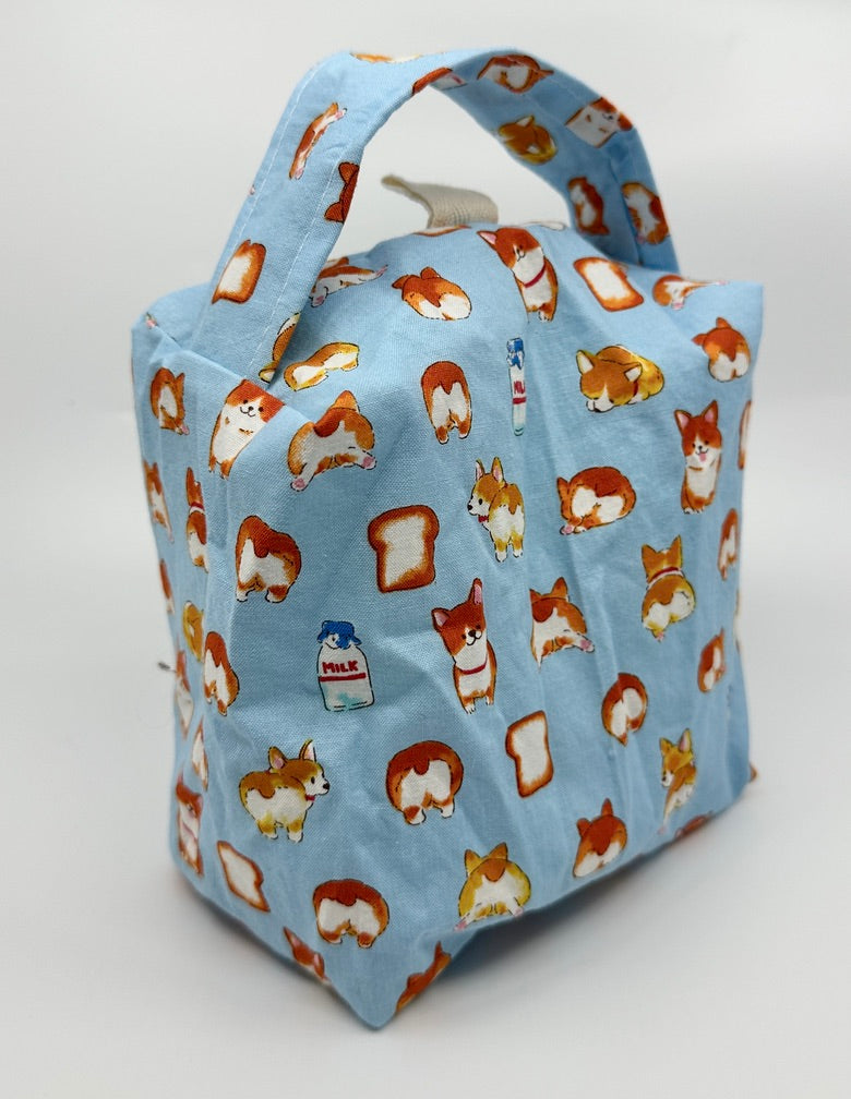 Small Box Bag | Dogs | Bags Made in Alberta, Canada, from Hand-Selected Japanese Fabrics