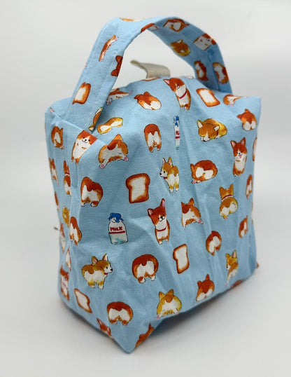 Small Box Bag | Dogs | Bags Made in Alberta, Canada, from Hand-Selected Japanese Fabrics