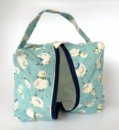 Small Box Bag | All the Other Animals | Project and Makeup Bags Made in Alberta, Canada, from Hand-Selected Japanese Fabrics