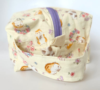 Small Box Bag | All the Other Animals | Project and Makeup Bags Made in Alberta, Canada, from Hand-Selected Japanese Fabrics