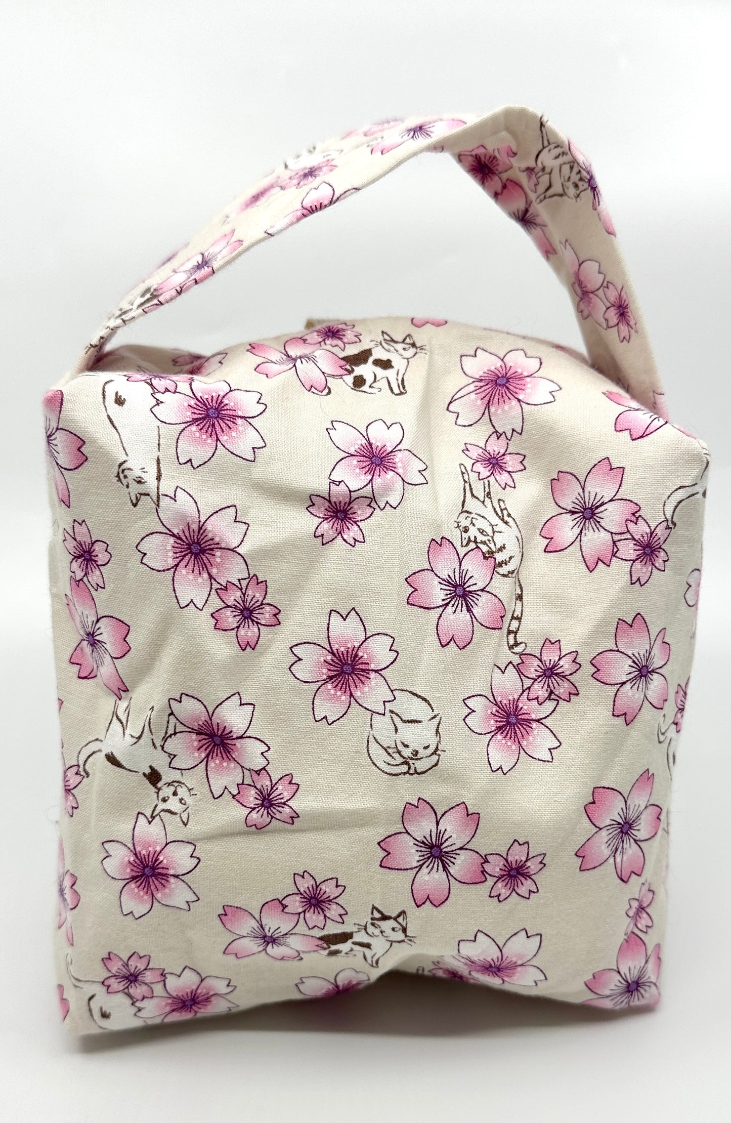 Small Box Bag | Cats | Japanese Fabrics from Japan, Bags Made in Alberta, Canada