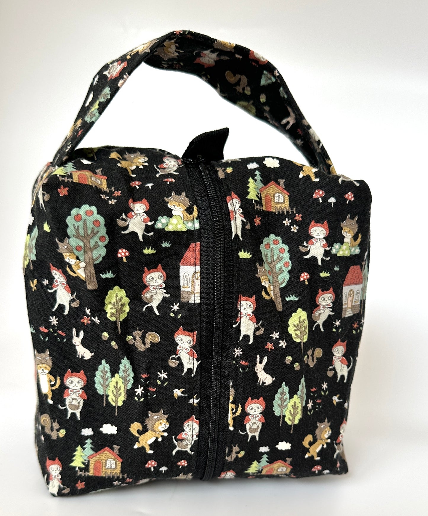 Small Box Bag | Cats | Japanese Fabrics from Japan, Bags Made in Alberta, Canada