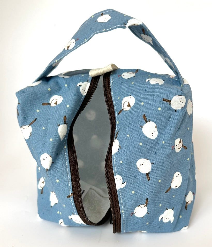 Small Box Bag | All the Other Animals | Project and Makeup Bags Made in Alberta, Canada, from Hand-Selected Japanese Fabrics