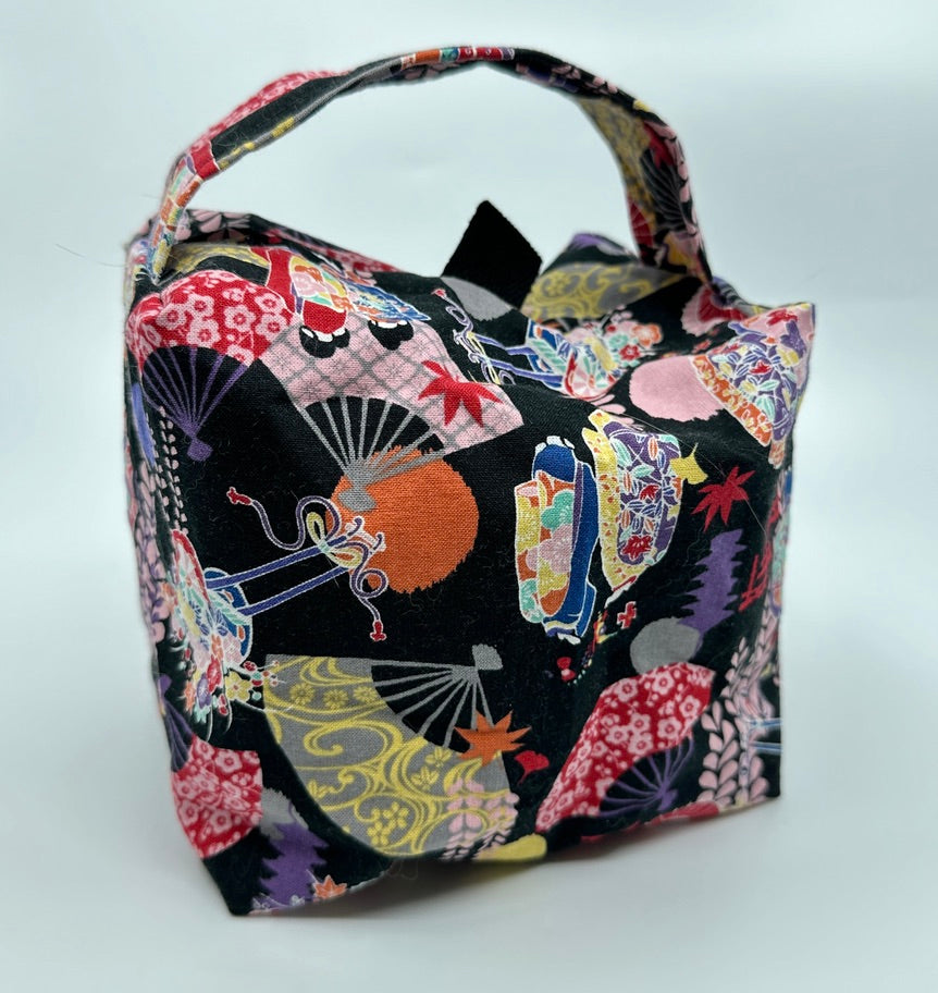 Small Box Bag | Japanese Motifs | Bags Made in Alberta, Canada, from Japanese Fabrics