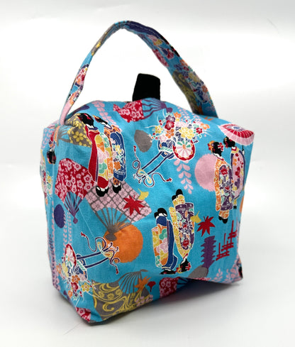 Small Box Bag | Japanese Motifs | Bags Made in Alberta, Canada, from Japanese Fabrics