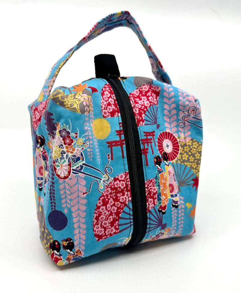 Small Box Bag | Japanese Motifs | Bags Made in Alberta, Canada, from Japanese Fabrics