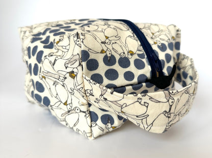 Small Box Bag | All the Other Animals | Project and Makeup Bags Made in Alberta, Canada, from Hand-Selected Japanese Fabrics