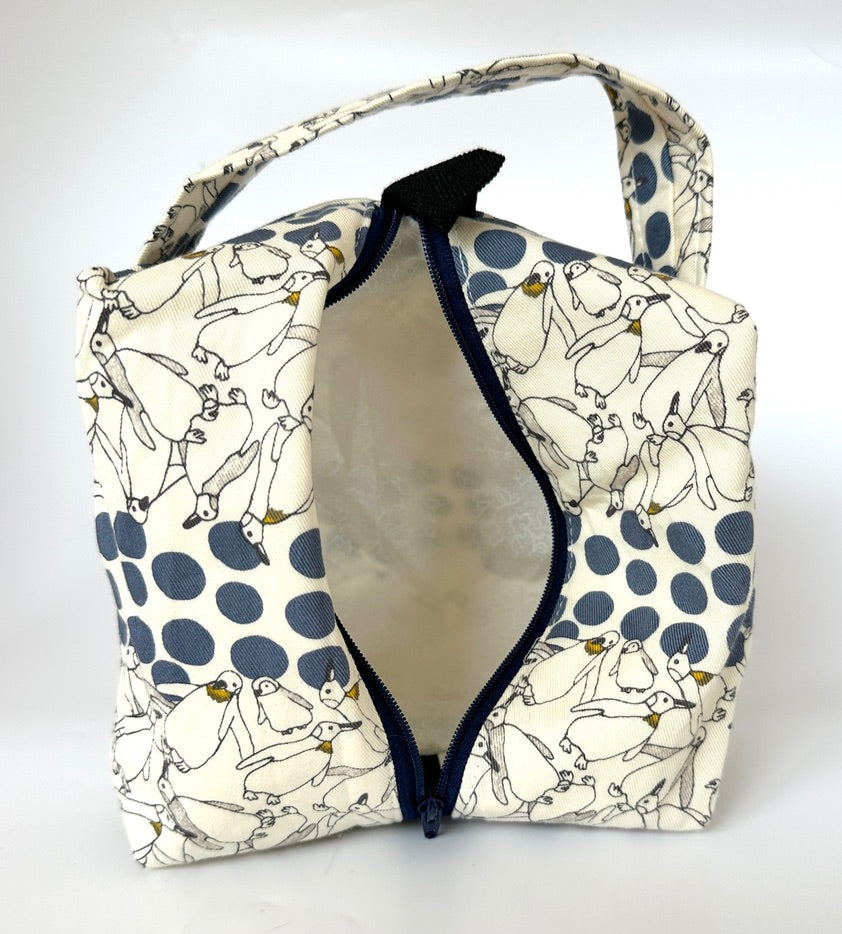 Small Box Bag | All the Other Animals | Project and Makeup Bags Made in Alberta, Canada, from Hand-Selected Japanese Fabrics