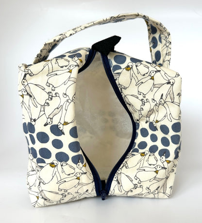 Small Box Bag | All the Other Animals | Project and Makeup Bags Made in Alberta, Canada, from Hand-Selected Japanese Fabrics