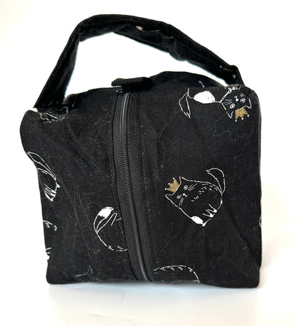 Small Box Bag | Cats | Japanese Fabrics from Japan, Bags Made in Alberta, Canada