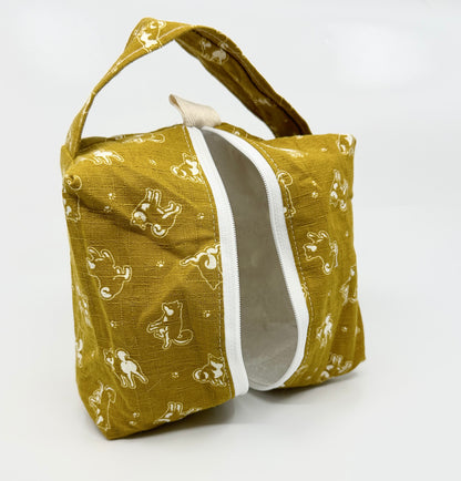 Small Box Bag | Dogs | Bags Made in Alberta, Canada, from Hand-Selected Japanese Fabrics