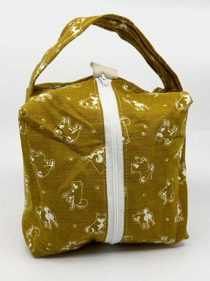 Small Box Bag | Dogs | Bags Made in Alberta, Canada, from Hand-Selected Japanese Fabrics