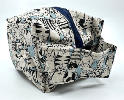 Small Box Bag | Cats | Japanese Fabrics from Japan, Bags Made in Alberta, Canada