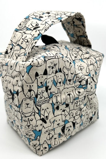 Small Box Bag | Dogs | Bags Made in Alberta, Canada, from Hand-Selected Japanese Fabrics