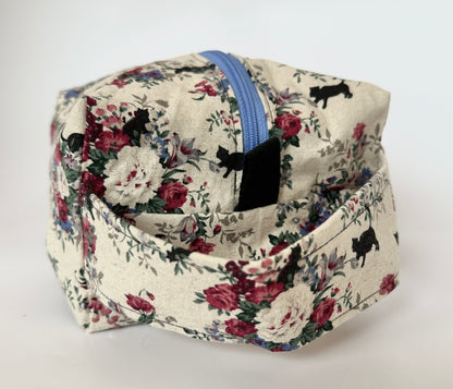 Small Box Bag | Cats | Japanese Fabrics from Japan, Bags Made in Alberta, Canada