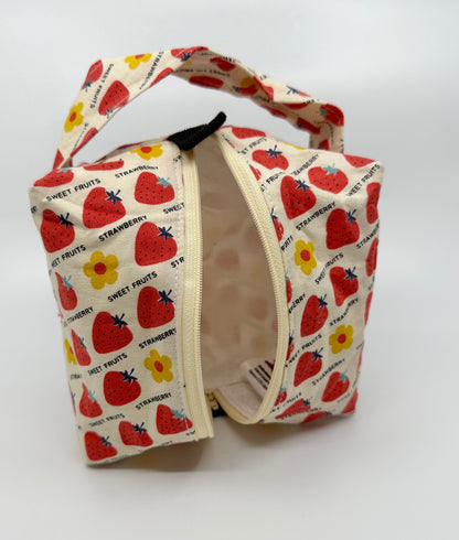 Small Box Bag | Food | Project or Makeup Bags Made from Hand-Selected Japanese Fabrics