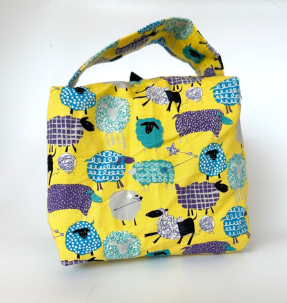 Small Box Bag | All the Other Animals | Project and Makeup Bags Made in Alberta, Canada, from Hand-Selected Japanese Fabrics