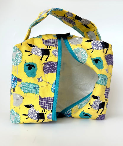 Small Box Bag | All the Other Animals | Project and Makeup Bags Made in Alberta, Canada, from Hand-Selected Japanese Fabrics