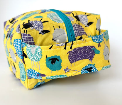 Small Box Bag | All the Other Animals | Project and Makeup Bags Made in Alberta, Canada, from Hand-Selected Japanese Fabrics